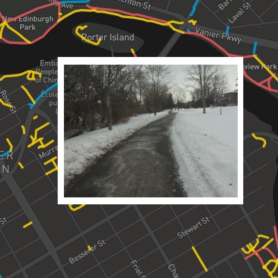 Winter-maintained pathways